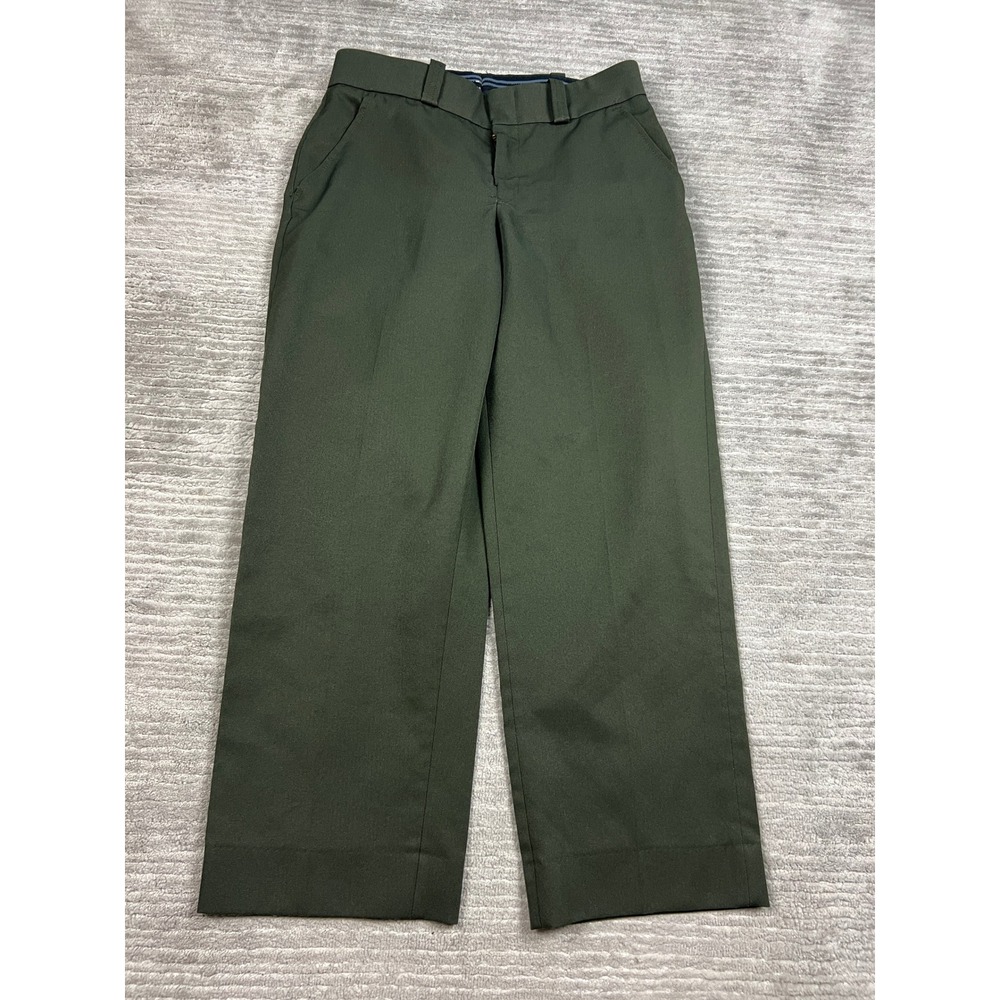 Horace Small Trousers Womens 10 Olive Green Sentry Uniform Pants Straight Leg